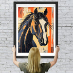 Graffiti Stil Schwarzes Pferd Diamond Painting