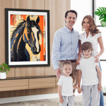 Graffiti Stil Schwarzes Pferd Diamond Painting