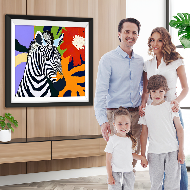 Graffiti Zebra Diamond Painting