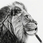 Grauer Löwe Diamond Painting