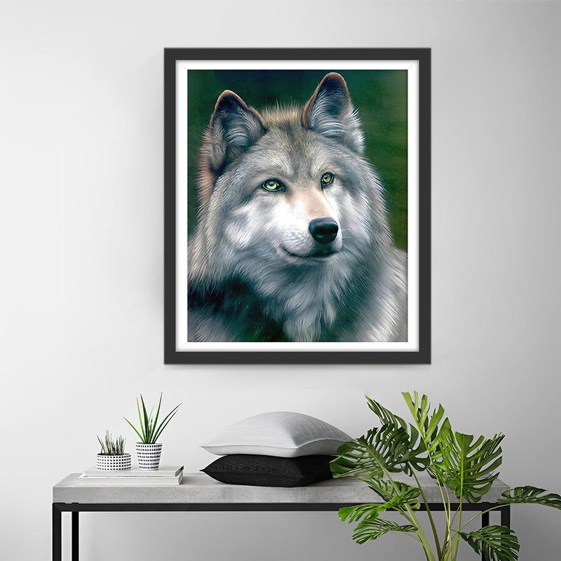 Grauer Wolf Diamond Painting