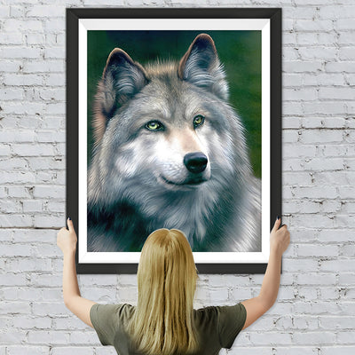 Grauer Wolf Diamond Painting