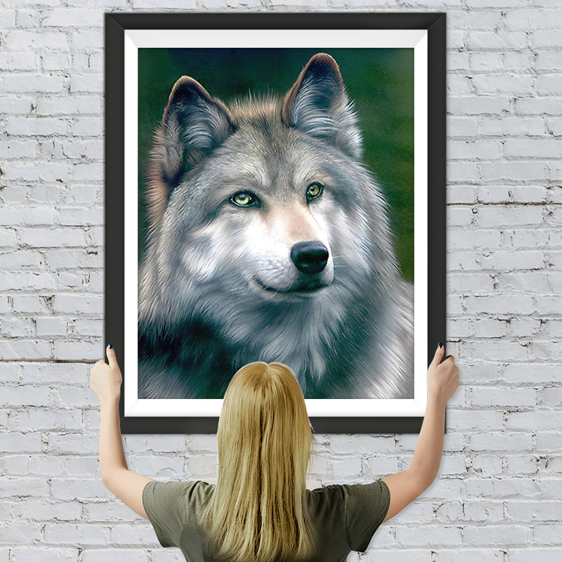 Grauer Wolf Diamond Painting