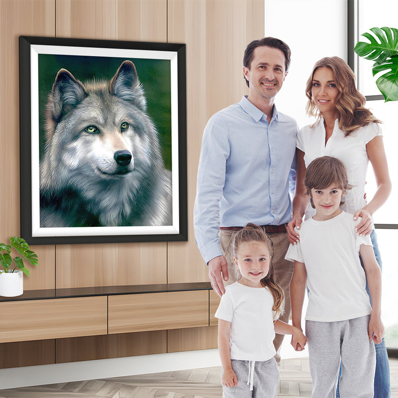 Grauer Wolf Diamond Painting
