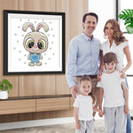 Graues Cartoon-Kaninchen Diamond Painting