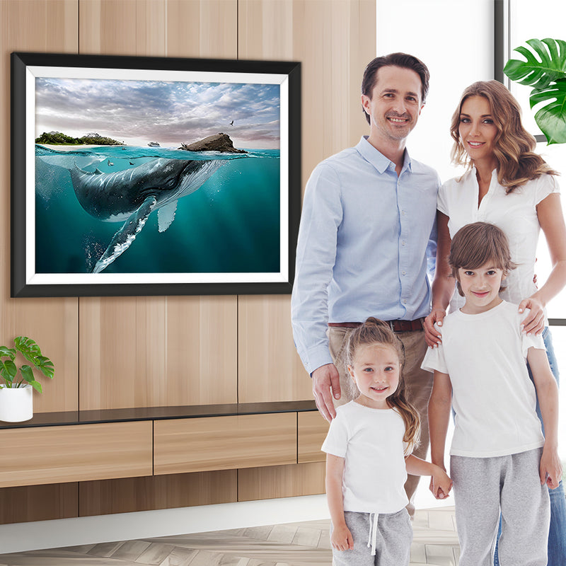 Großer Wal und kleine Insel Diamond Painting