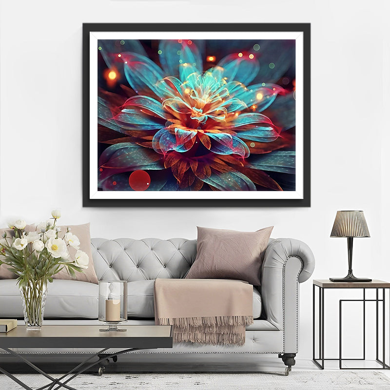 Grün leuchtender Lotus Diamond Painting