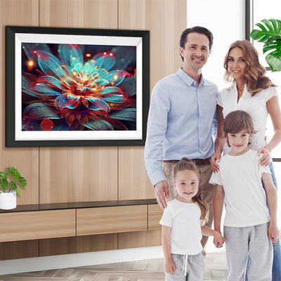 Grün leuchtender Lotus Diamond Painting