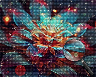 Grün leuchtender Lotus Diamond Painting