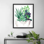 Grüne Sukkulente Diamond Painting