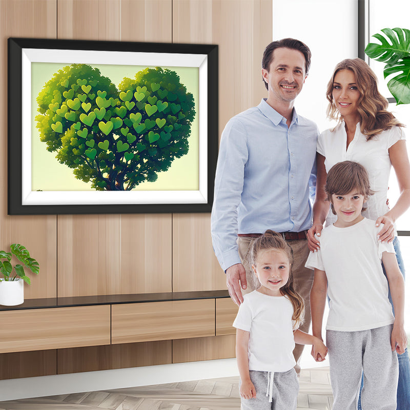 Grüner Herzbaum Diamond Painting