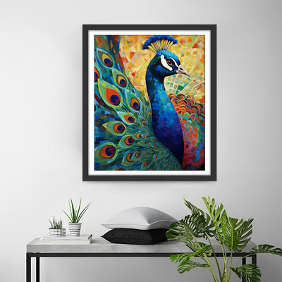 Grüner Pfau Diamond Painting