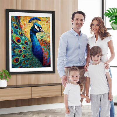 Grüner Pfau Diamond Painting