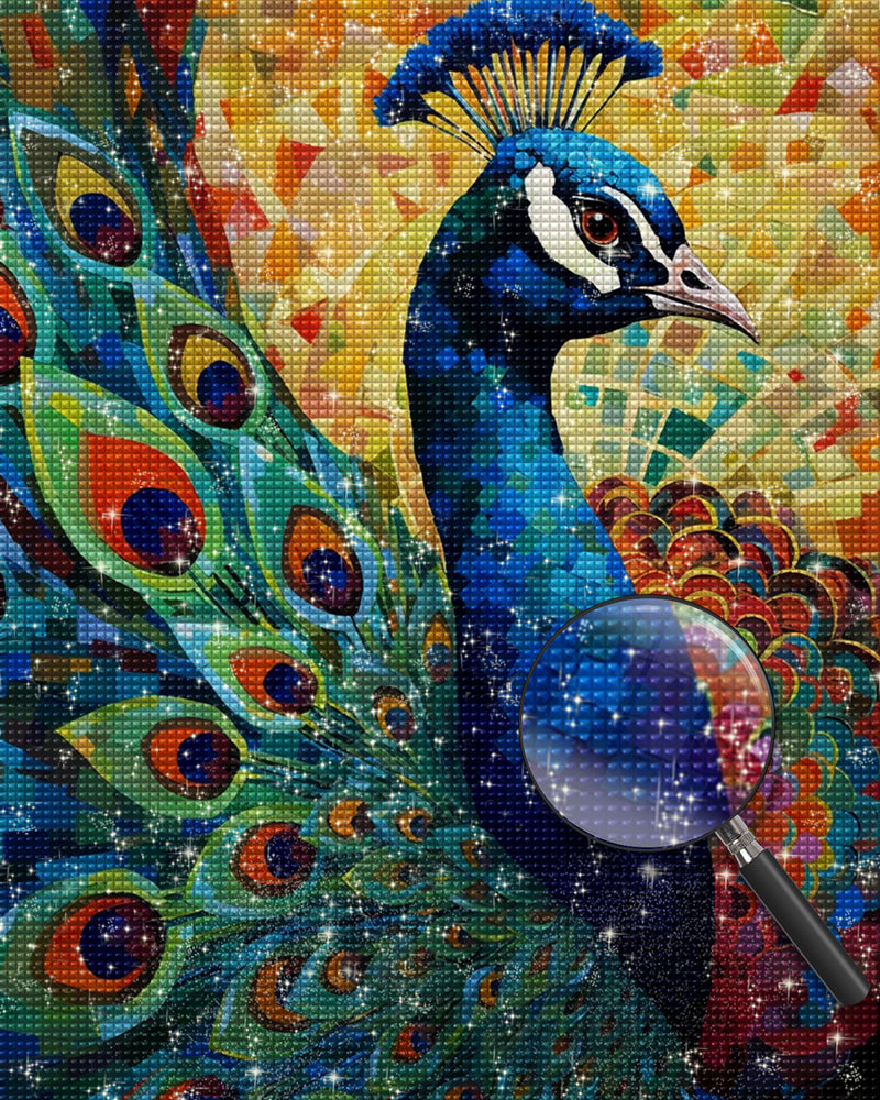 Grüner Pfau Diamond Painting