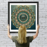 Grünes Mandala Diamond Painting