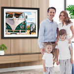 Grünes und weißes Auto Diamond Painting