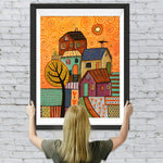 Häuser in der abstrakten Welt Diamond Painting