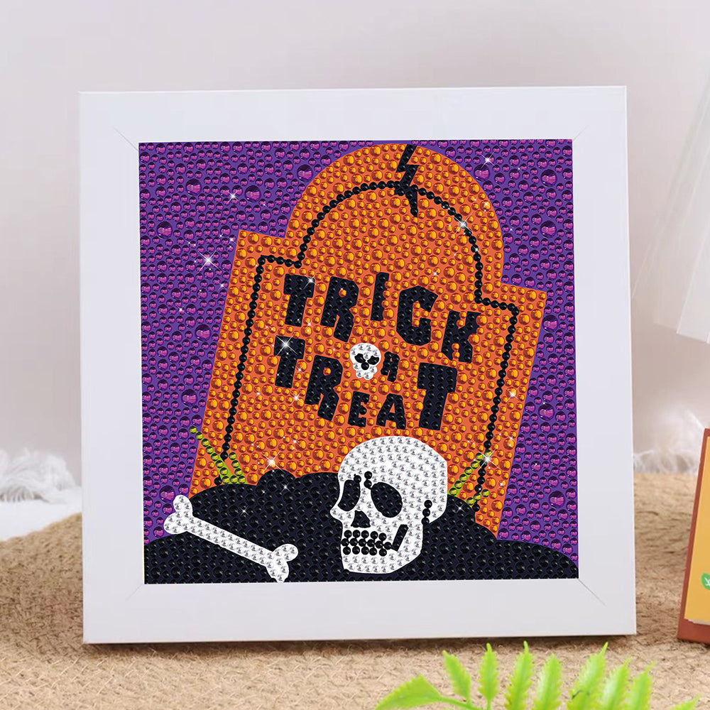 Halloween Grab und Schädel Mini-Kristallpünktchen Diamond Painting