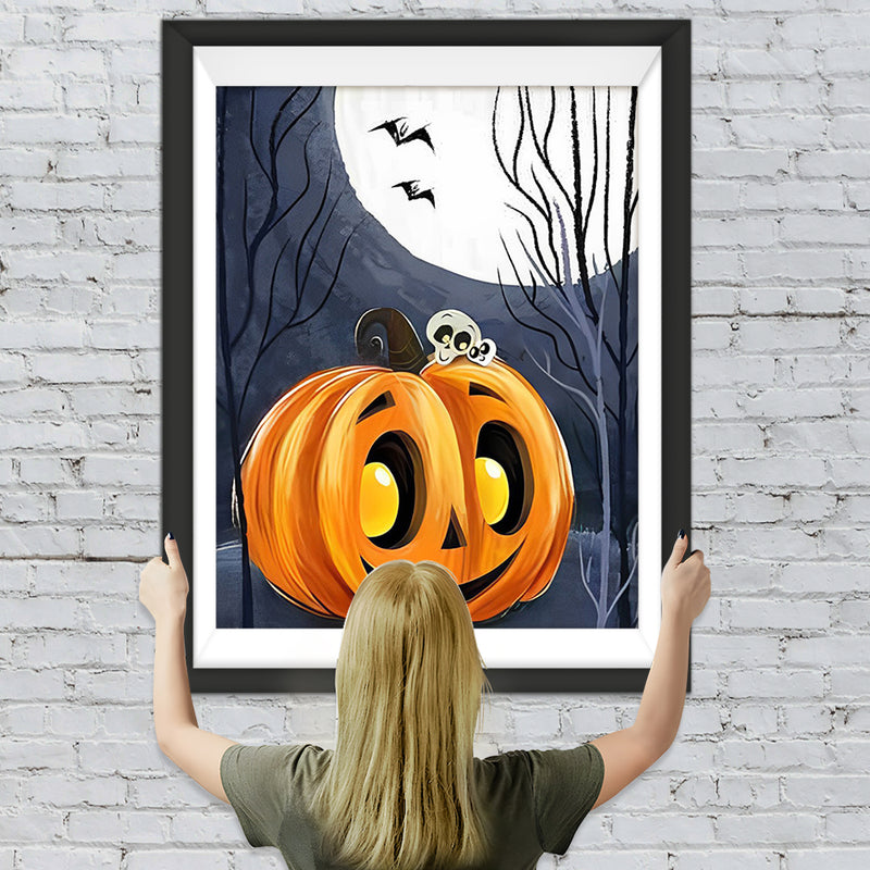 Halloween Kürbis Mond Diamond Painting