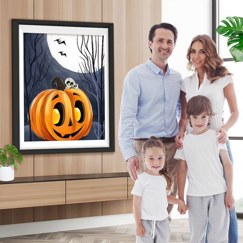 Halloween Kürbis Mond Diamond Painting