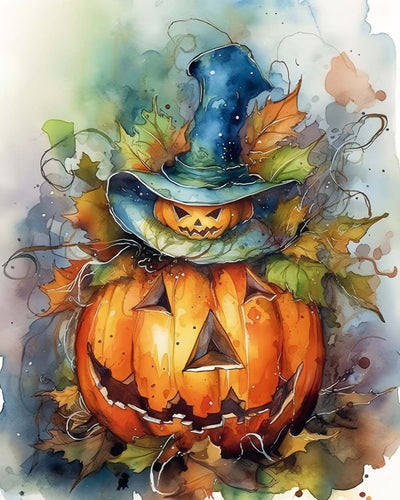 Halloween Kürbis Monster Diamond Painting