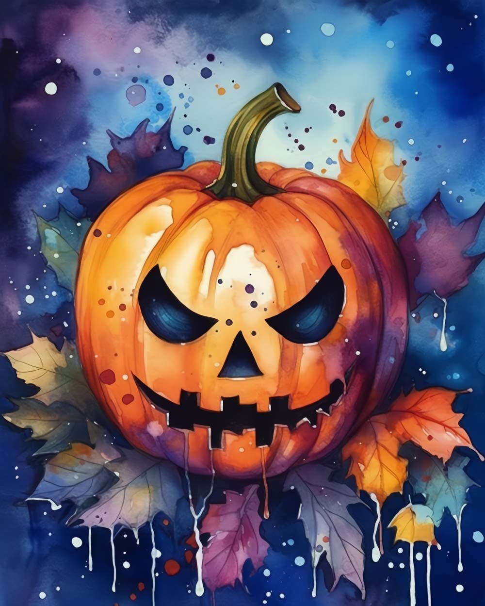 Halloween Kürbislaterne Diamond Painting