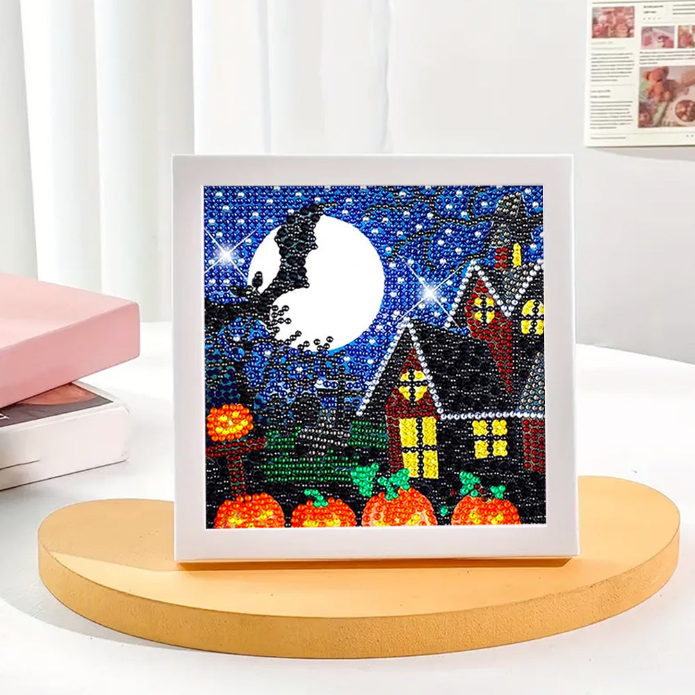 Halloween Schloss Mini-Kristallpünktchen Diamond Painting