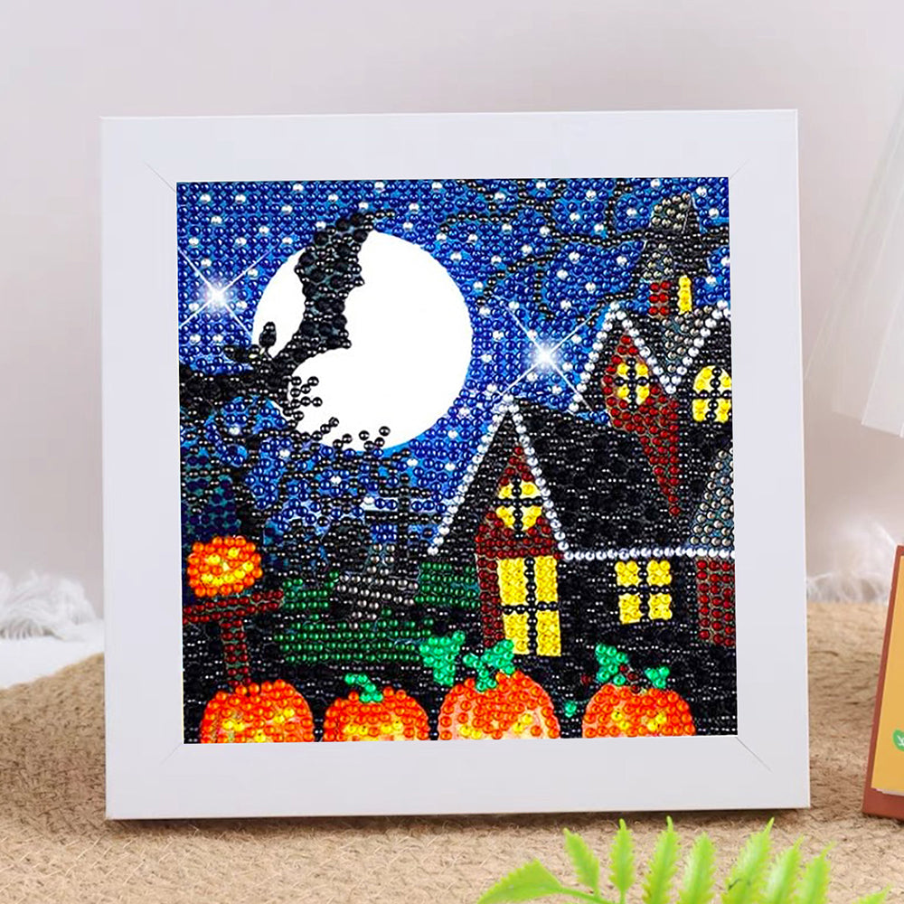 Halloween Schloss Mini-Kristallpünktchen Diamond Painting