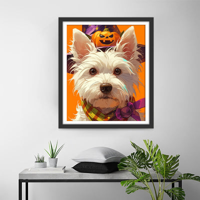 Halloween West Highland Terrier Diamond Painting