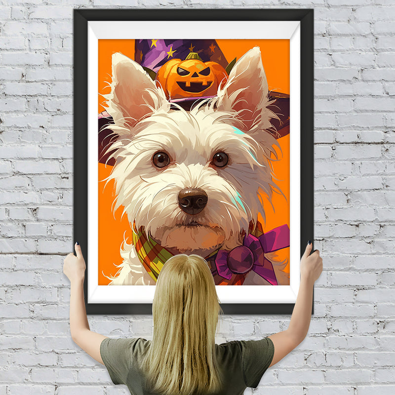 Halloween West Highland Terrier Diamond Painting