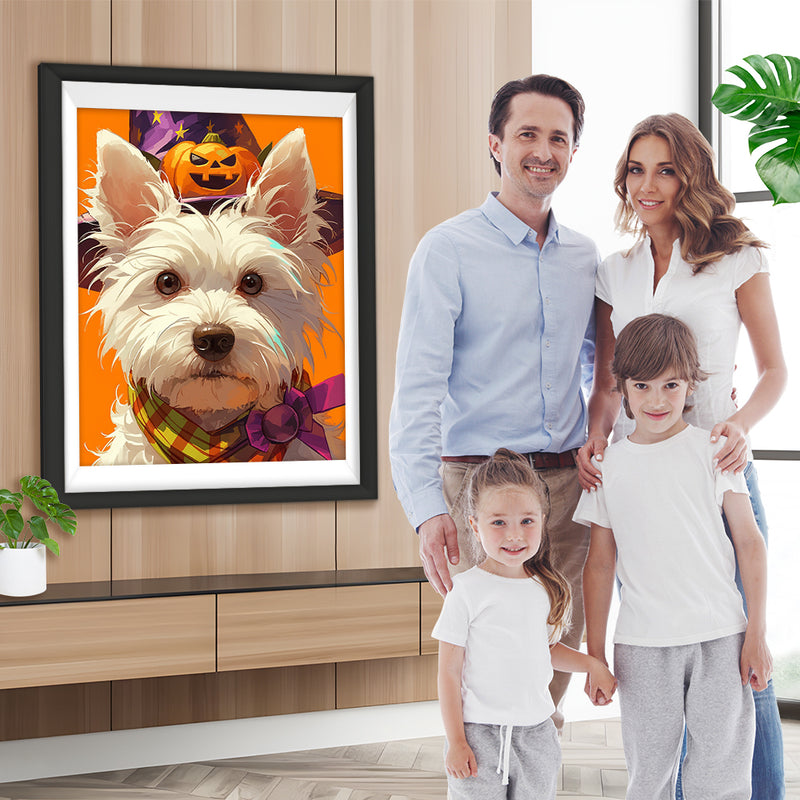 Halloween West Highland Terrier Diamond Painting