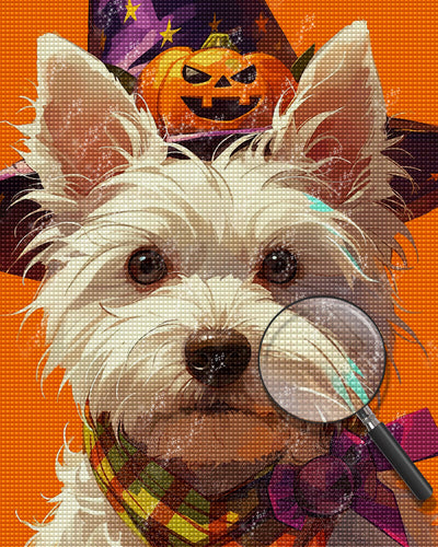 Halloween West Highland Terrier Diamond Painting