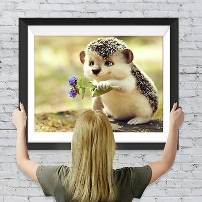 Hamster mit Blumen Diamond Painting