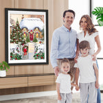 Haus mit Weihnachtsdekoration Diamond Painting