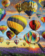 Heißluftballons über Lavendelfeldern Diamond Painting