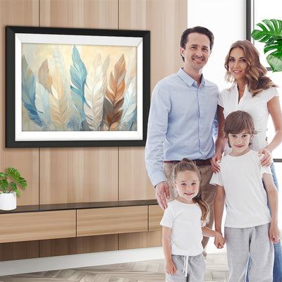Hell gefärbte Federn Diamond Painting