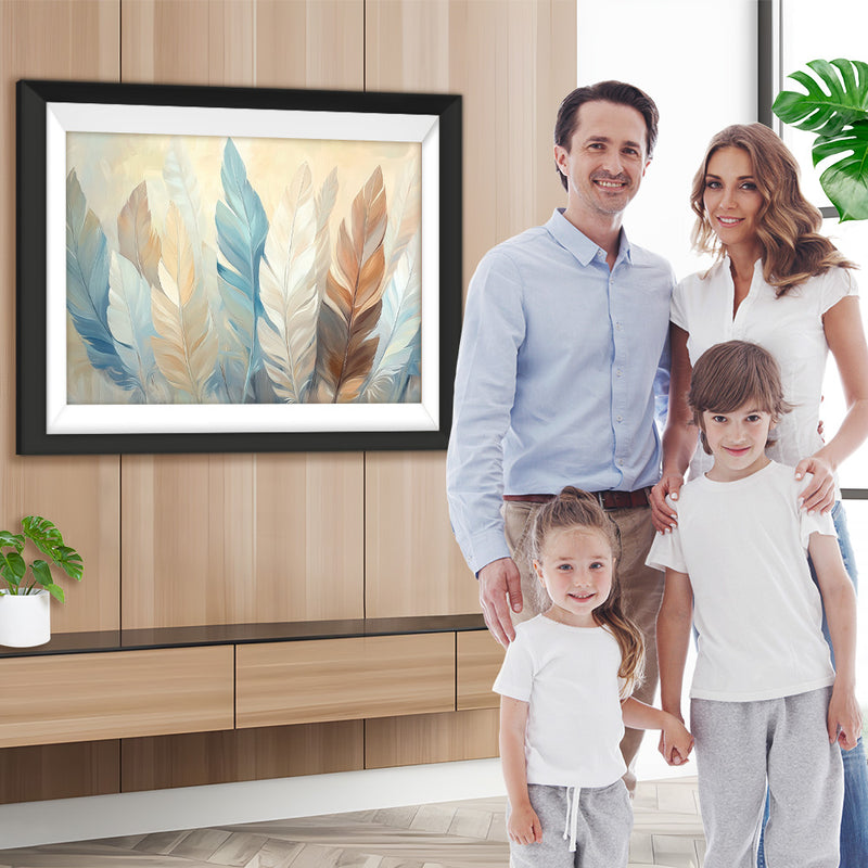 Hell gefärbte Federn Diamond Painting