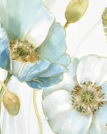 Hellblaue Mohnblumen und Knospen Diamond Painting
