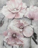 Hellrosa Mohnblumen und Knospen Diamond Painting