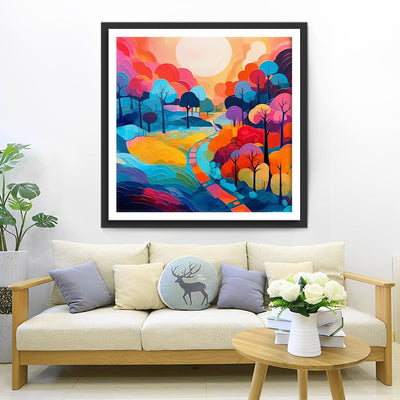 Herbst Cartoon Felder Diamond Painting