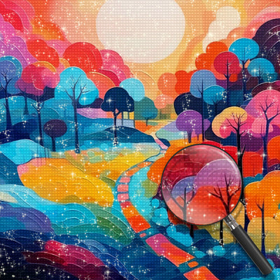 Herbst Cartoon Felder Diamond Painting