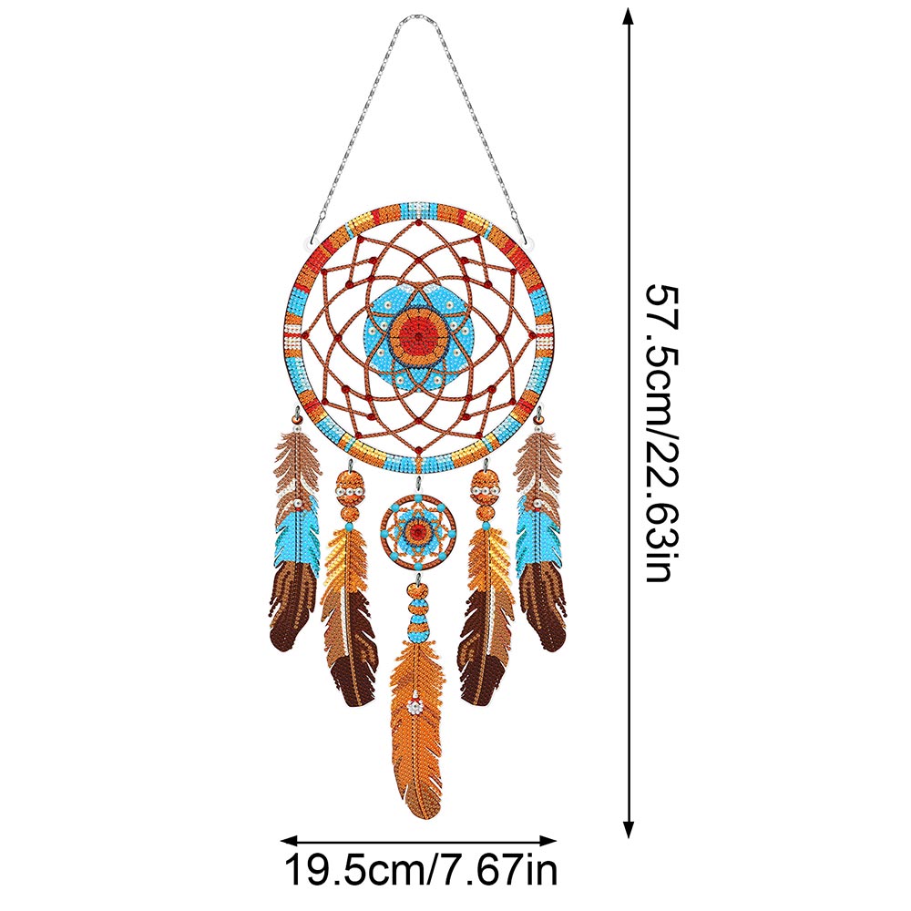 Herbstmandala Traumfänger 2D flache Hängedekoration Diamond Painting Sets