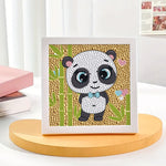 Herr Panda lächelt Mini-Kristallpünktchen Diamond Painting