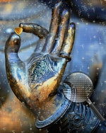 Herz in Buddhas Hand Statue Diamond Painting