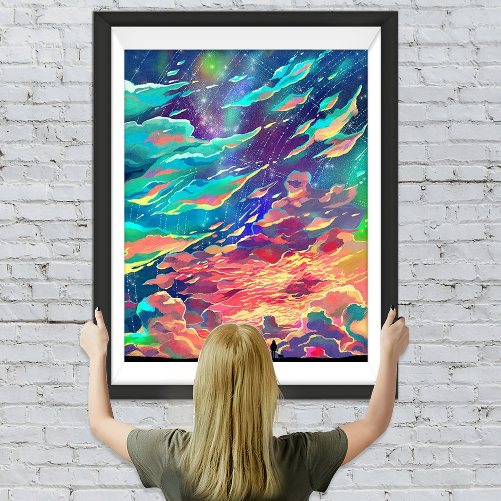 Himmel mit Sternen und Wolken Diamond Painting