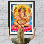 Hinduismus Ganesha auf der Lotusblume Diamond Painting