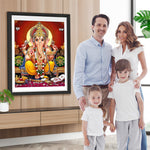 Hinduismus Ganesha in rotem Hintergrund Diamond Painting