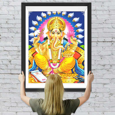 Hinduismus Goldener Ganesha Diamond Painting