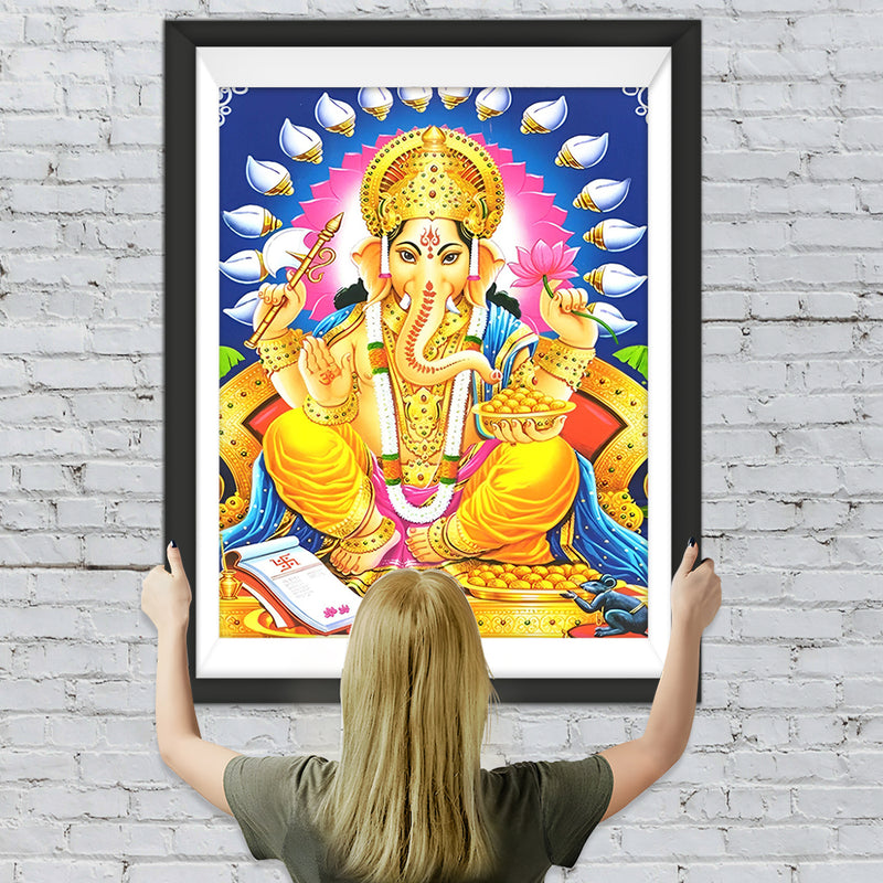 Hinduismus Goldener Ganesha Diamond Painting