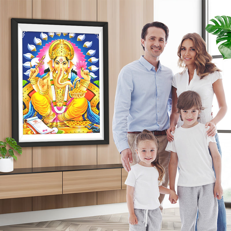 Hinduismus Goldener Ganesha Diamond Painting